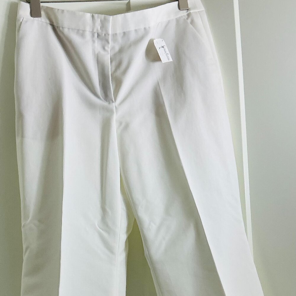 NEW Akris Designer Pants – Size 12, 100% Cotton, Anemone